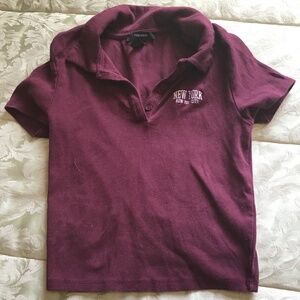 FOREVER 21 CROPPED POLO